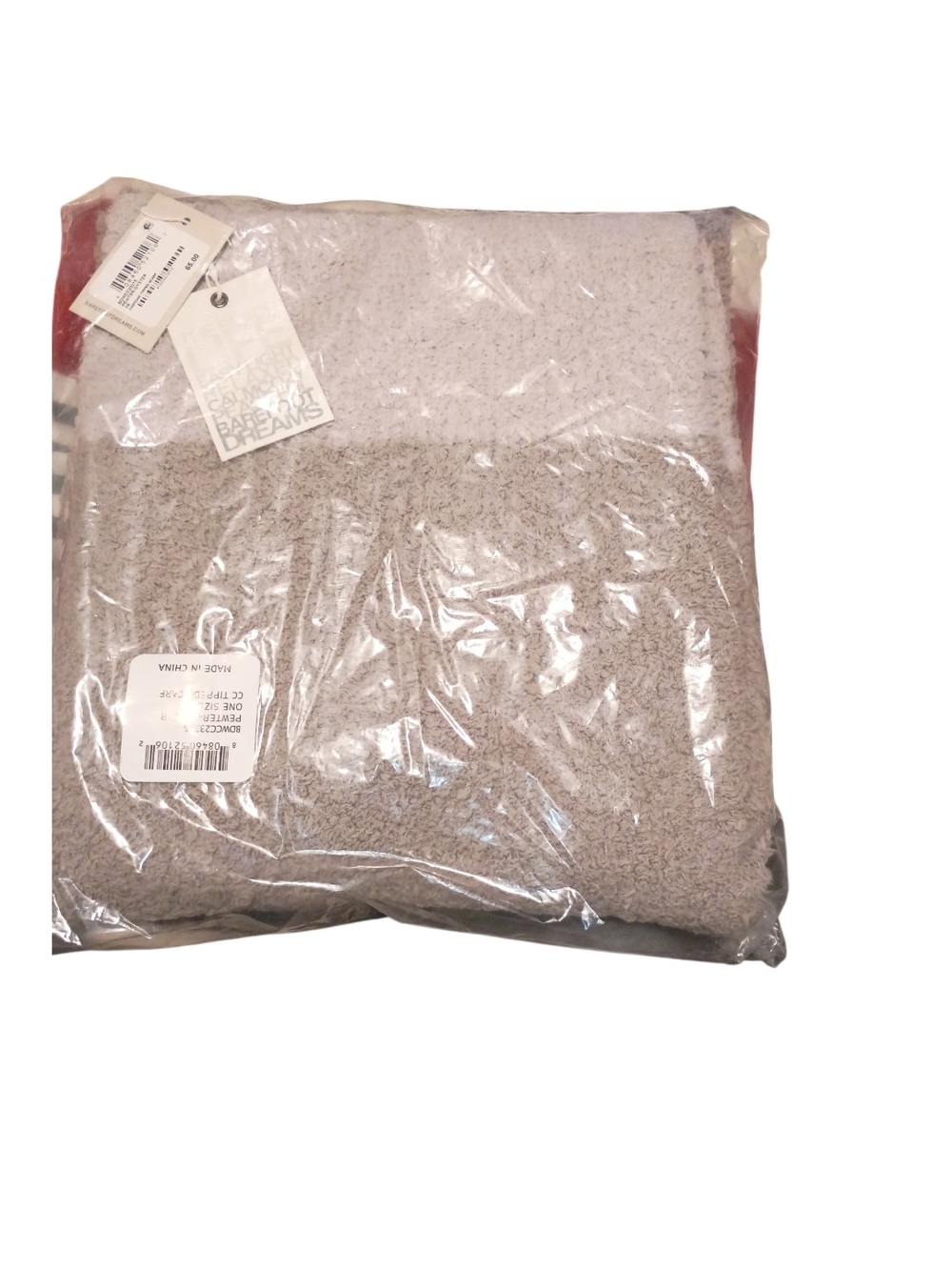 BAREFOOT DREAMS  CozyChic Solid Scarf Pewter Gray NWT Sealed Package.